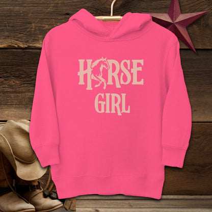 Youth Shirts Hooded Sweatshirt Toddler / Vintage Hot Pink / 2T Horse Girl - Toddler Shirt