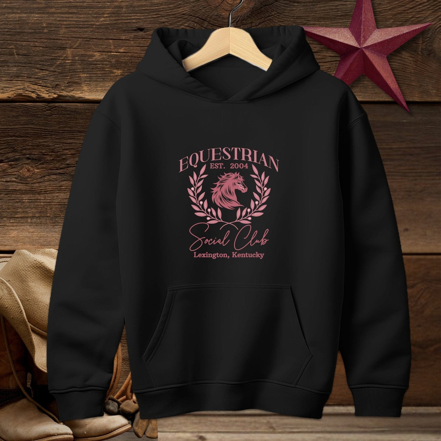 Youth Shirts Hooded Sweatshirt Youth / Black / S Equestrian Social Club - Youth Shirt