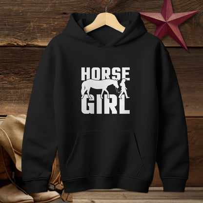 Youth Shirts Hooded Sweatshirt Youth / Black / S Horse and Girl Shirt