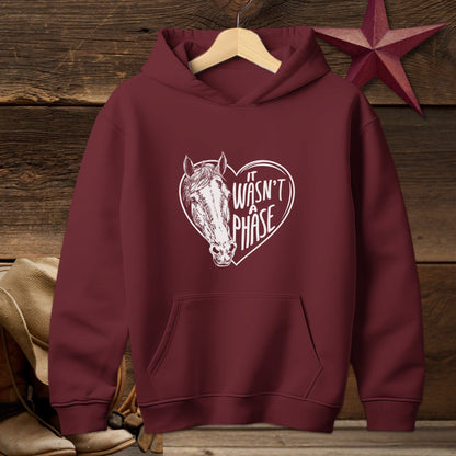 Youth Shirts Hooded Sweatshirt Youth / Maroon / S It Wasn't a Phase - Youth Shirt