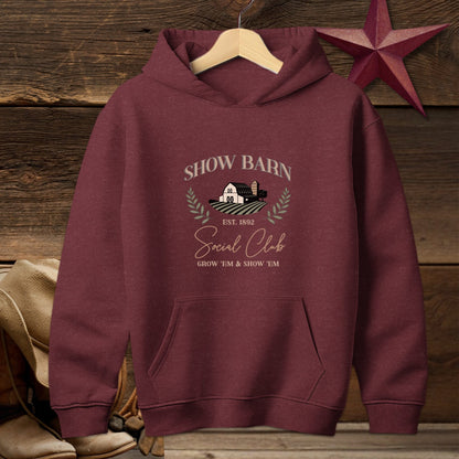 Youth Shirts Hooded Sweatshirt Youth / Maroon / S Show Barn Social Club - Youth Shirt