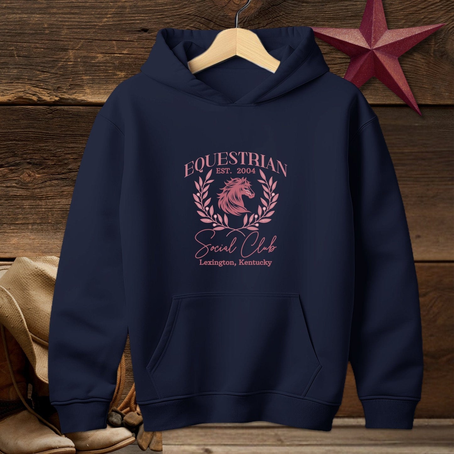 Youth Shirts Hooded Sweatshirt Youth / Navy / S Equestrian Social Club - Youth Shirt