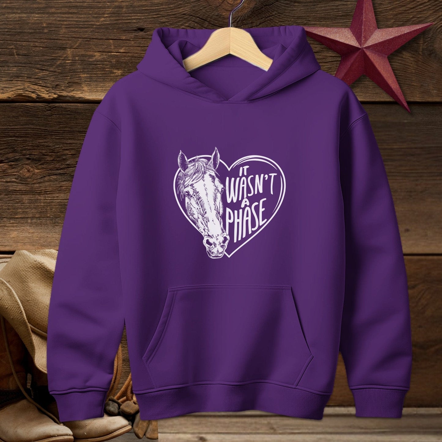 Youth Shirts Hooded Sweatshirt Youth / Purple / S It Wasn't a Phase - Youth Shirt