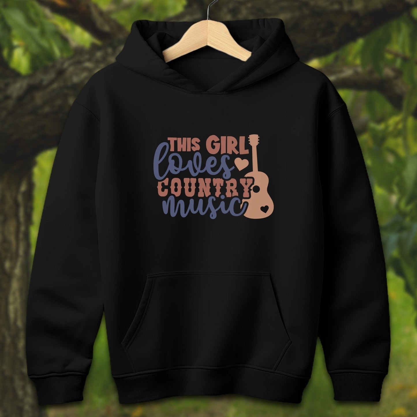 Youth Shirts Hooded Sweatshirt Youth / S / Black This Girl Loves Country Music - Youth Shirt