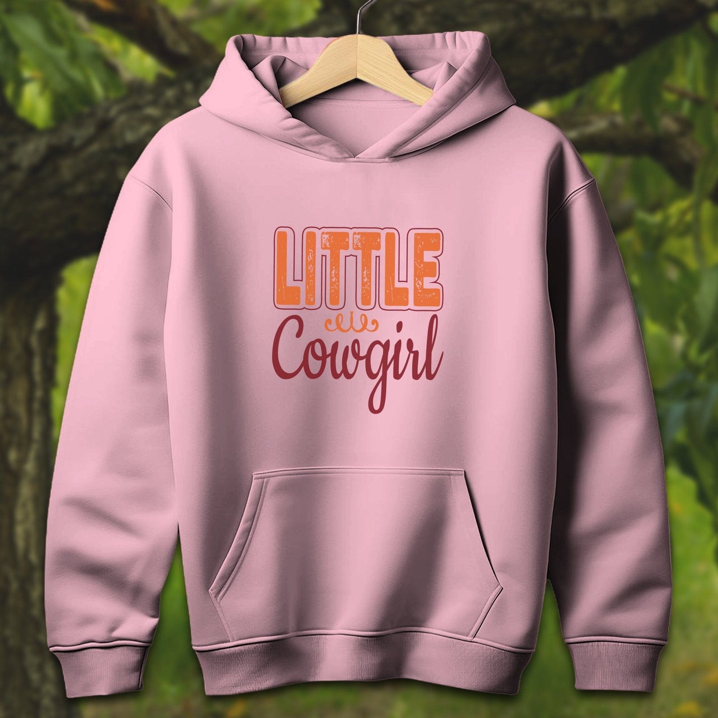 Youth Shirts Hooded Sweatshirt Youth / S / Light Pink Little Cowgirl - Youth Shirt