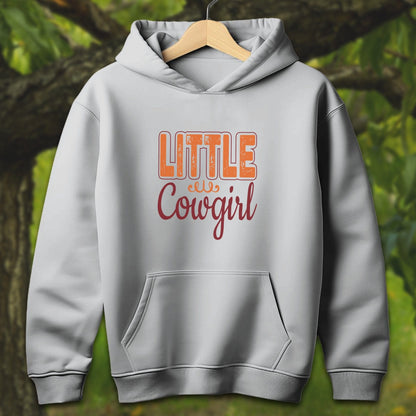 Youth Shirts Hooded Sweatshirt Youth / S / Sport Grey Little Cowgirl - Youth Shirt