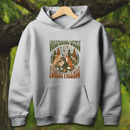 Youth Shirts Hooded Sweatshirt Youth / S / Sport Grey Whispering Woods Forest Friends - Youth Shirt