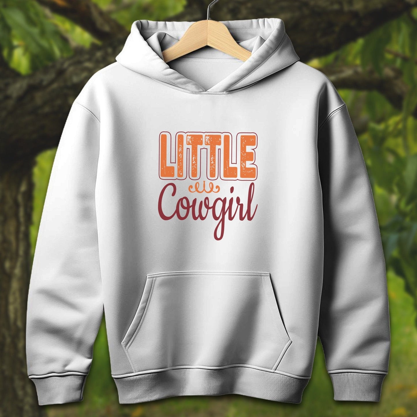 Youth Shirts Hooded Sweatshirt Youth / S / White Little Cowgirl - Youth Shirt