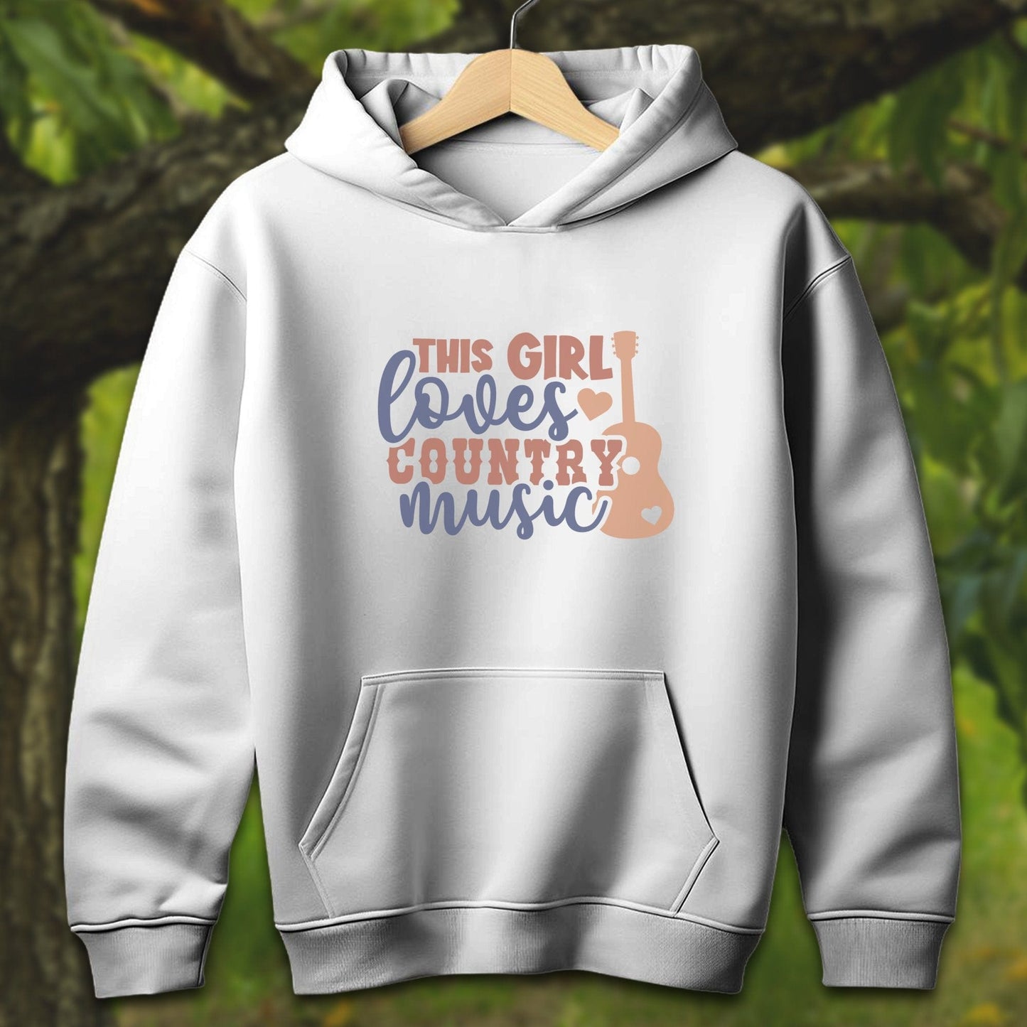 Youth Shirts Hooded Sweatshirt Youth / S / White This Girl Loves Country Music - Youth Shirt