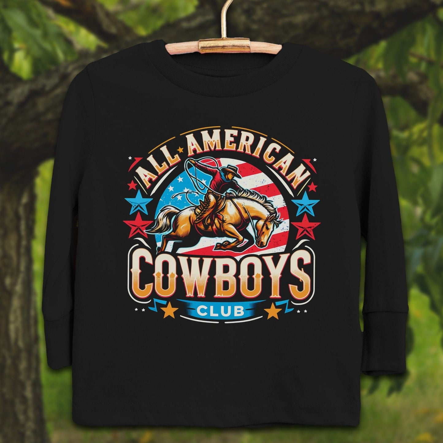 Youth Shirts Long Sleeve Toddler / 2T / Black All American Cowboys Club - Youth Shirt