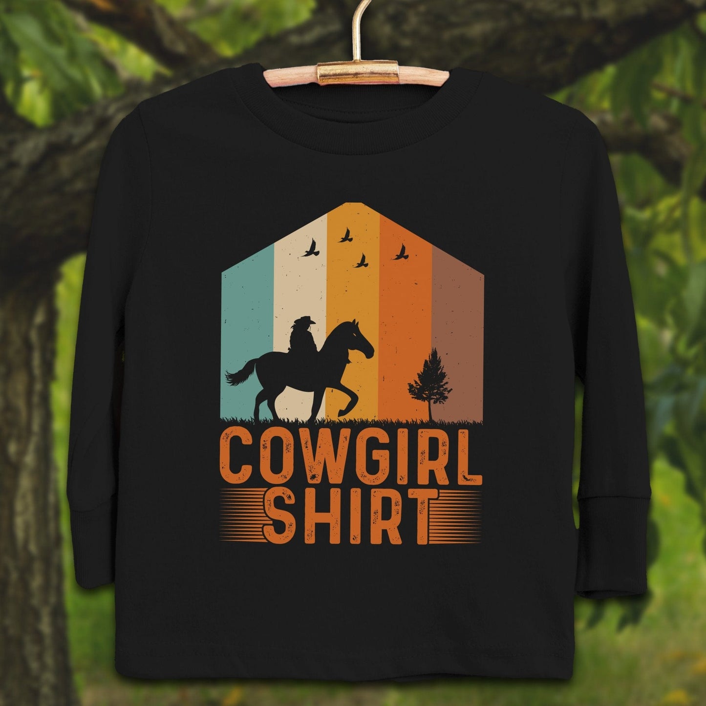 Youth Shirts Long Sleeve Toddler / 2T / Black Cowgirl - Youth Shirt