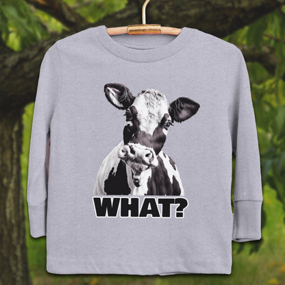 Youth Shirts Long Sleeve Toddler / 2T / Heather Cow - Youth Shirt