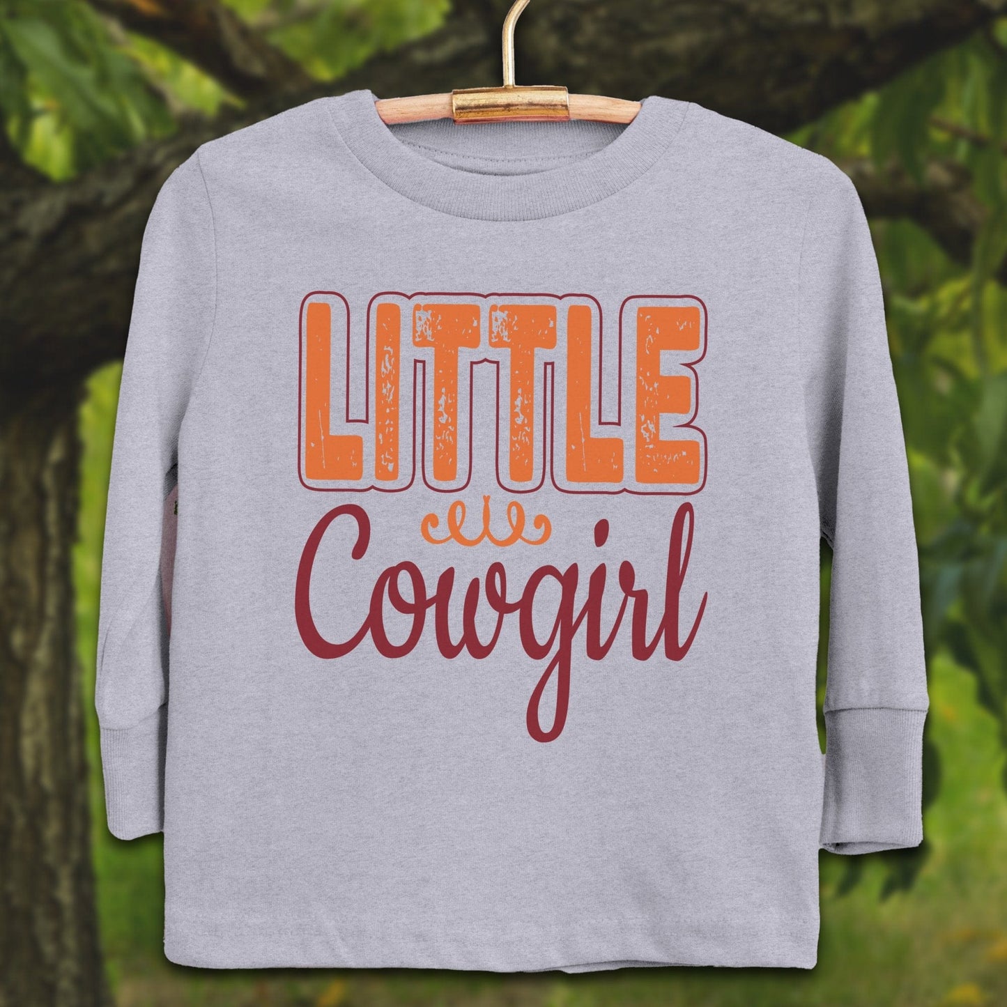 Youth Shirts Long Sleeve Toddler / 2T / Heather Little Cowgirl - Youth Shirt