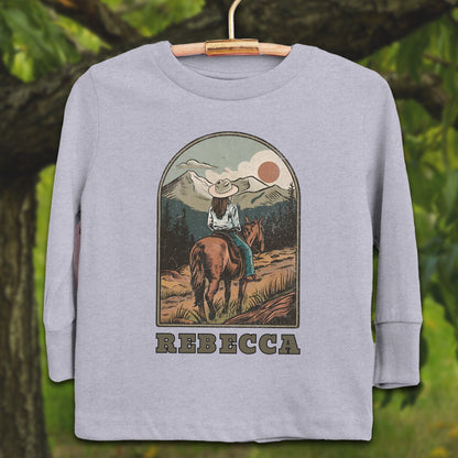 Youth Shirts Long Sleeve Toddler / 2T / Heather Personalized Horseback Adventure - Youth Shirt