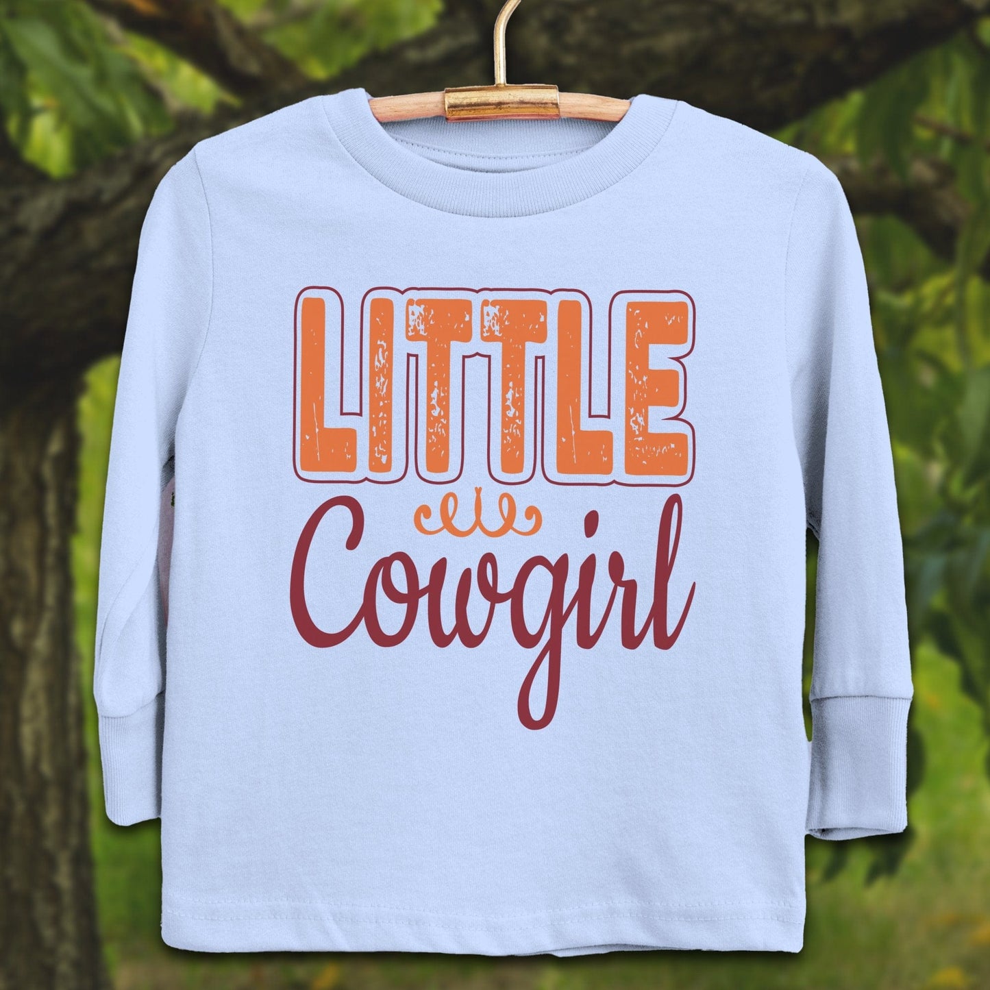 Youth Shirts Long Sleeve Toddler / 2T / Light Blue Little Cowgirl - Youth Shirt