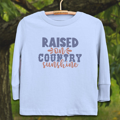 Youth Shirts Long Sleeve Toddler / 2T / Light Blue Raised on Country Sunshine - Youth Shirt