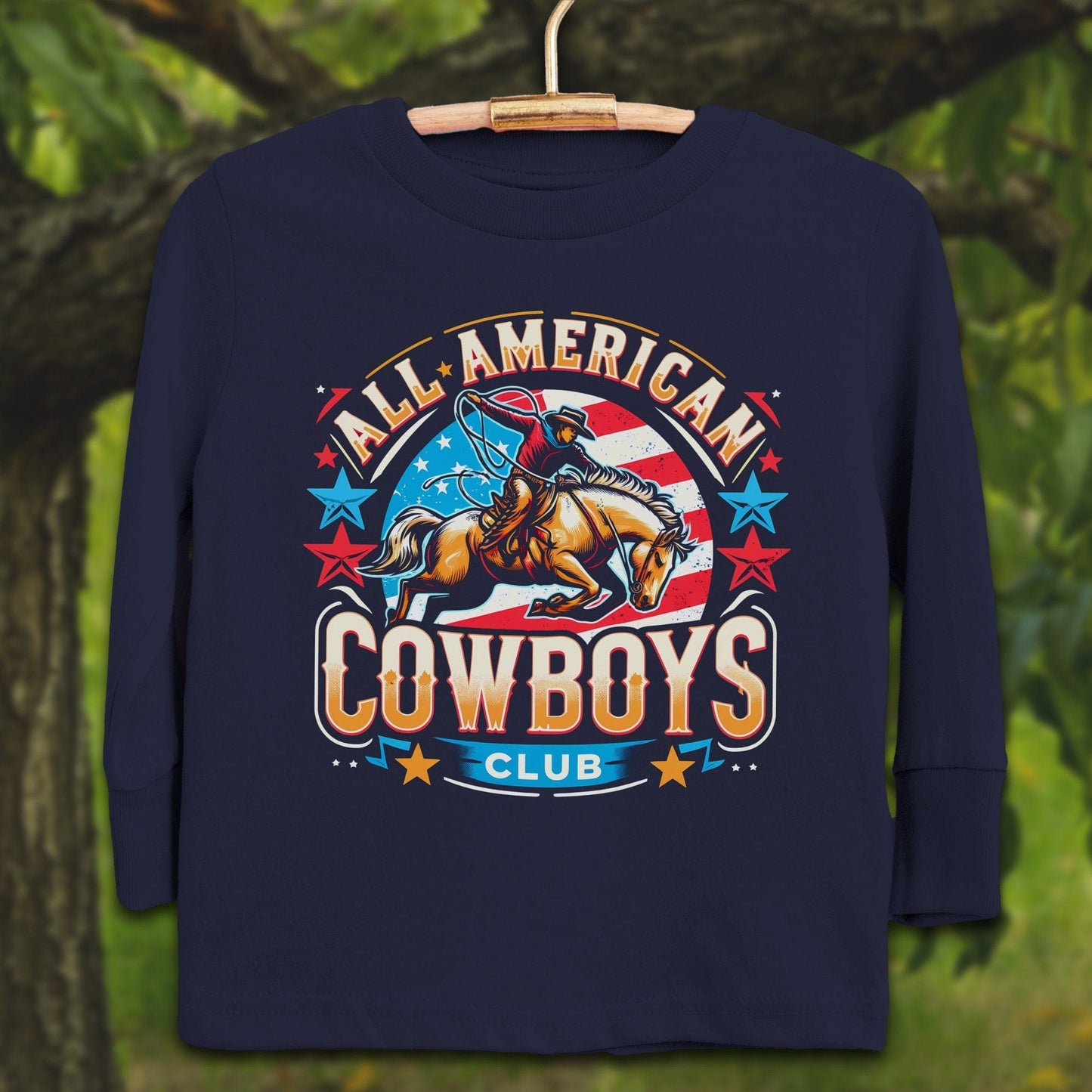 Youth Shirts Long Sleeve Toddler / 2T / Navy All American Cowboys Club - Youth Shirt