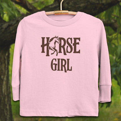 Youth Shirts Long Sleeve Toddler / 2T / Pink Horse Girl - Youth Shirt