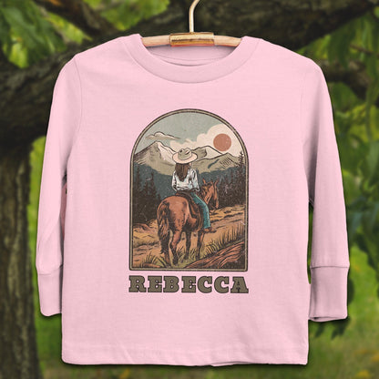 Youth Shirts Long Sleeve Toddler / 2T / Pink Personalized Horseback Adventure - Youth Shirt