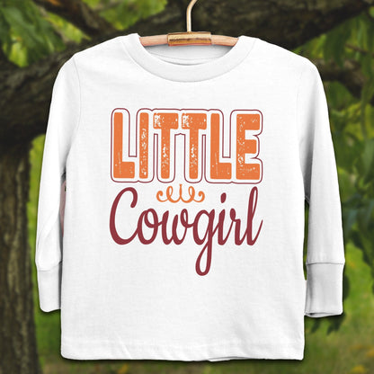 Youth Shirts Long Sleeve Toddler / 2T / White Little Cowgirl - Youth Shirt