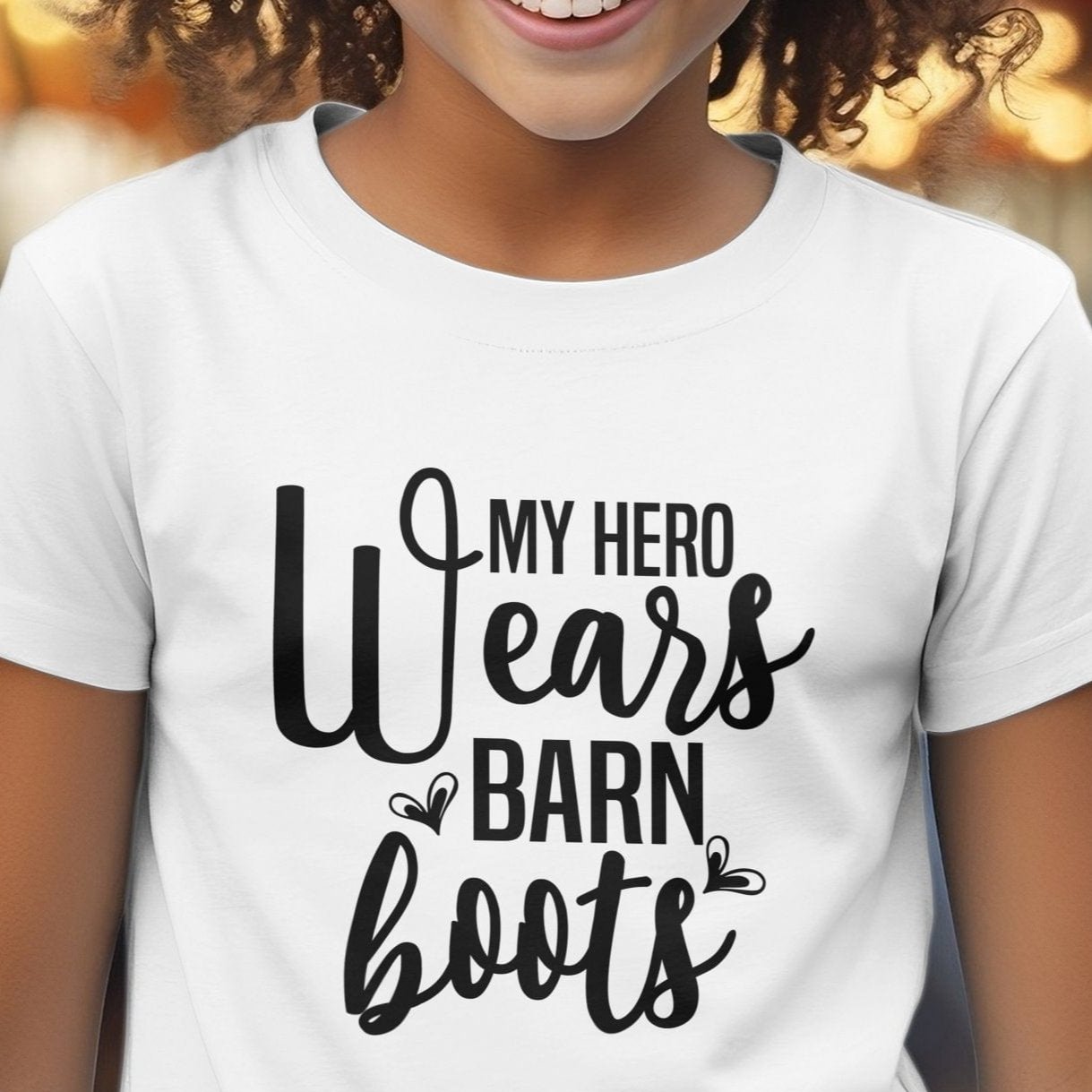 Youth Shirts My Hero Wears Barn Boots - Youth Shirt