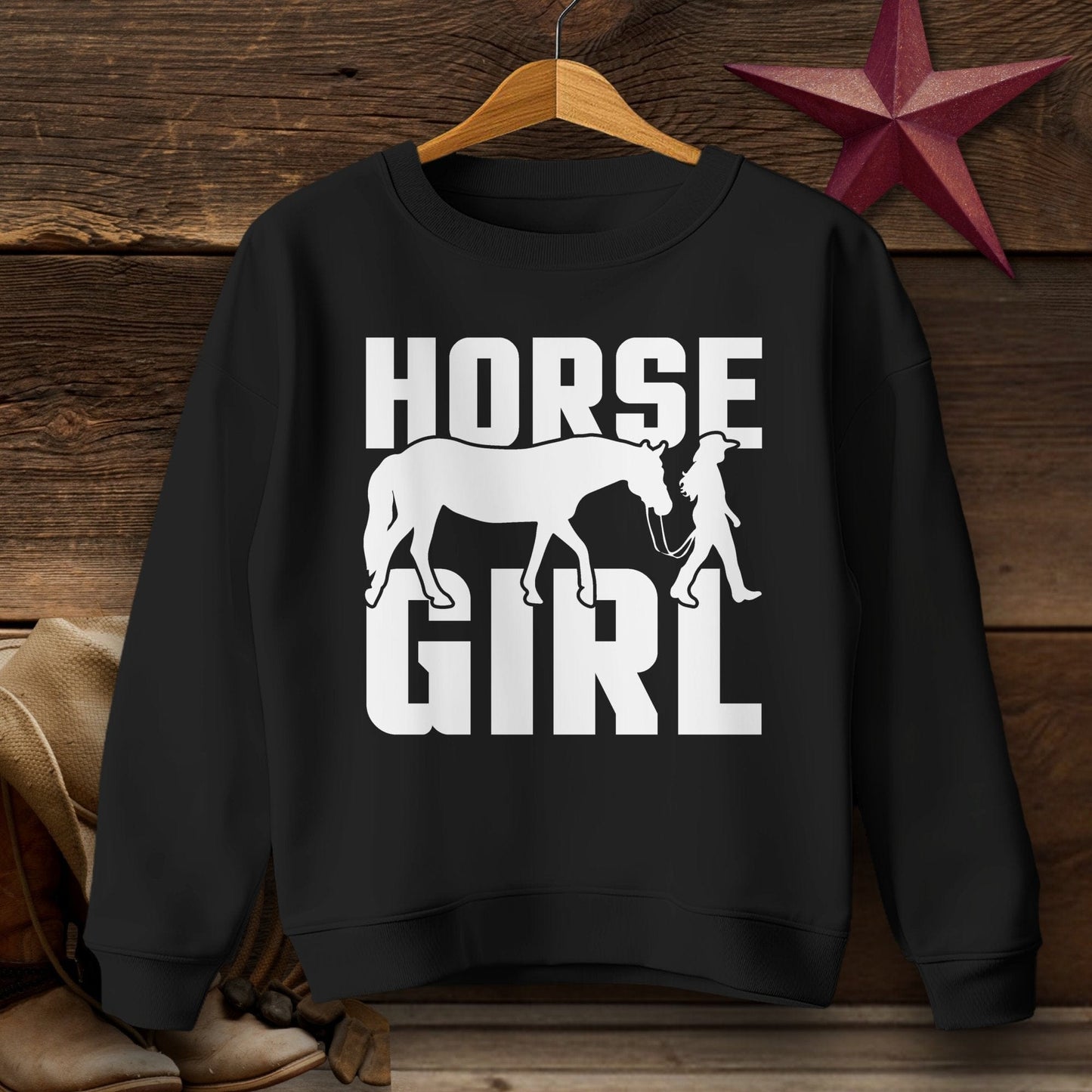 Youth Shirts Sweatshirt Youth / Black / S Horse and Girl Shirt