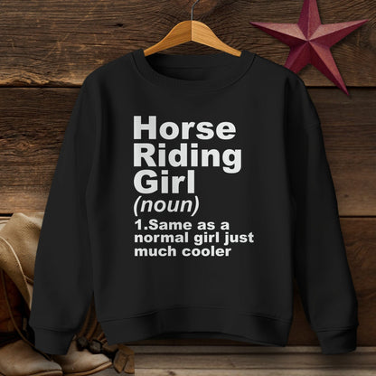 Youth Shirts Sweatshirt Youth / Black / S Horse Riding Girl Definition Shirt