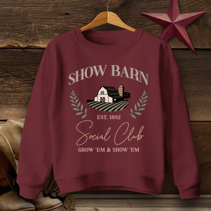 Youth Shirts Sweatshirt Youth / Maroon / S Show Barn Social Club - Youth Shirt