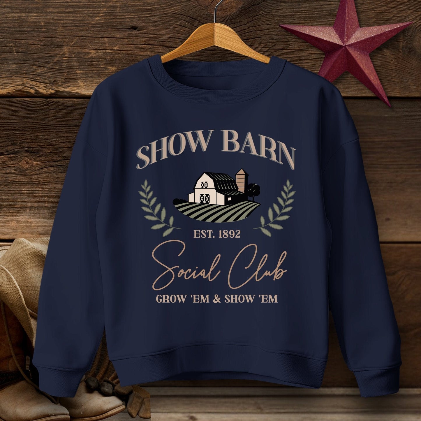 Youth Shirts Sweatshirt Youth / Navy / S Show Barn Social Club - Youth Shirt