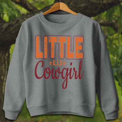 Youth Shirts Sweatshirt Youth / S / Graphite Heather Little Cowgirl - Youth Shirt