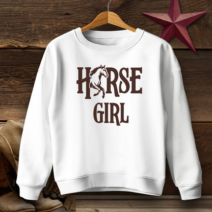 Youth Shirts Sweatshirt Youth / S / White Horse Girl - Youth Shirt