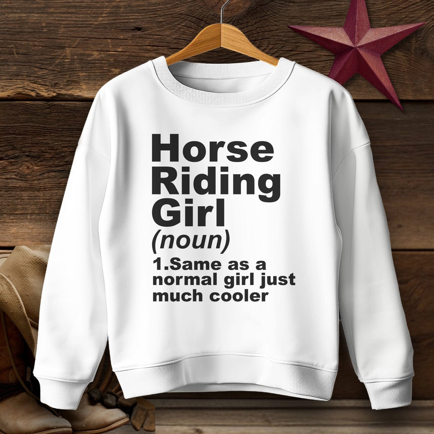 Youth Shirts Sweatshirt Youth / White / S Horse Riding Girl Definition Shirt