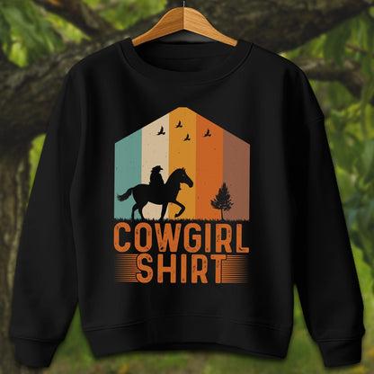 Youth Shirts Sweatshirt Youth / XS / Black Cowgirl - Youth Shirt