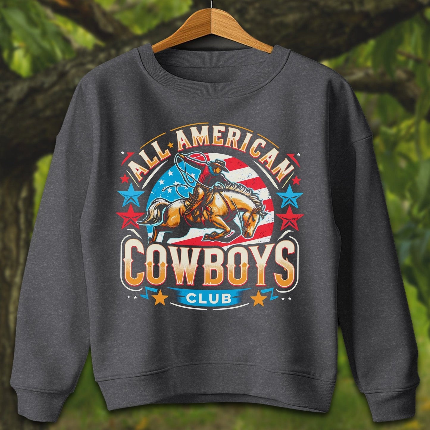 Youth Shirts Sweatshirt Youth / XS / Dark Heather All American Cowboys Club - Youth Shirt