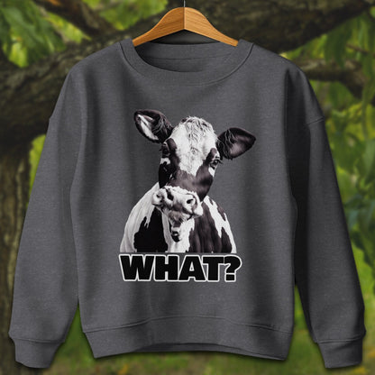 Youth Shirts Sweatshirt Youth / XS / Dark Heather Cow - Youth Shirt