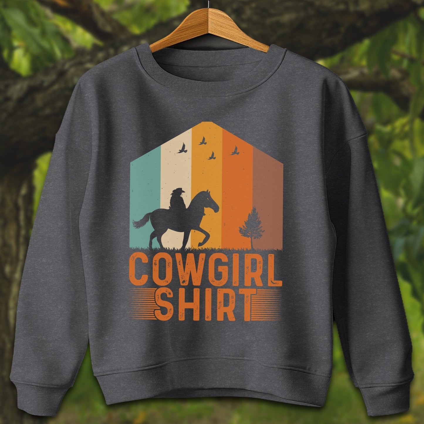 Youth Shirts Sweatshirt Youth / XS / Dark Heather Cowgirl - Youth Shirt