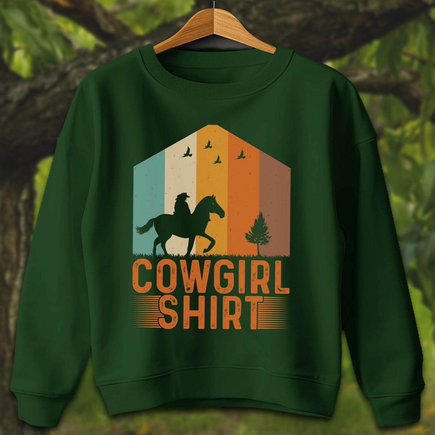 Youth Shirts Sweatshirt Youth / XS / Forest Green Cowgirl - Youth Shirt