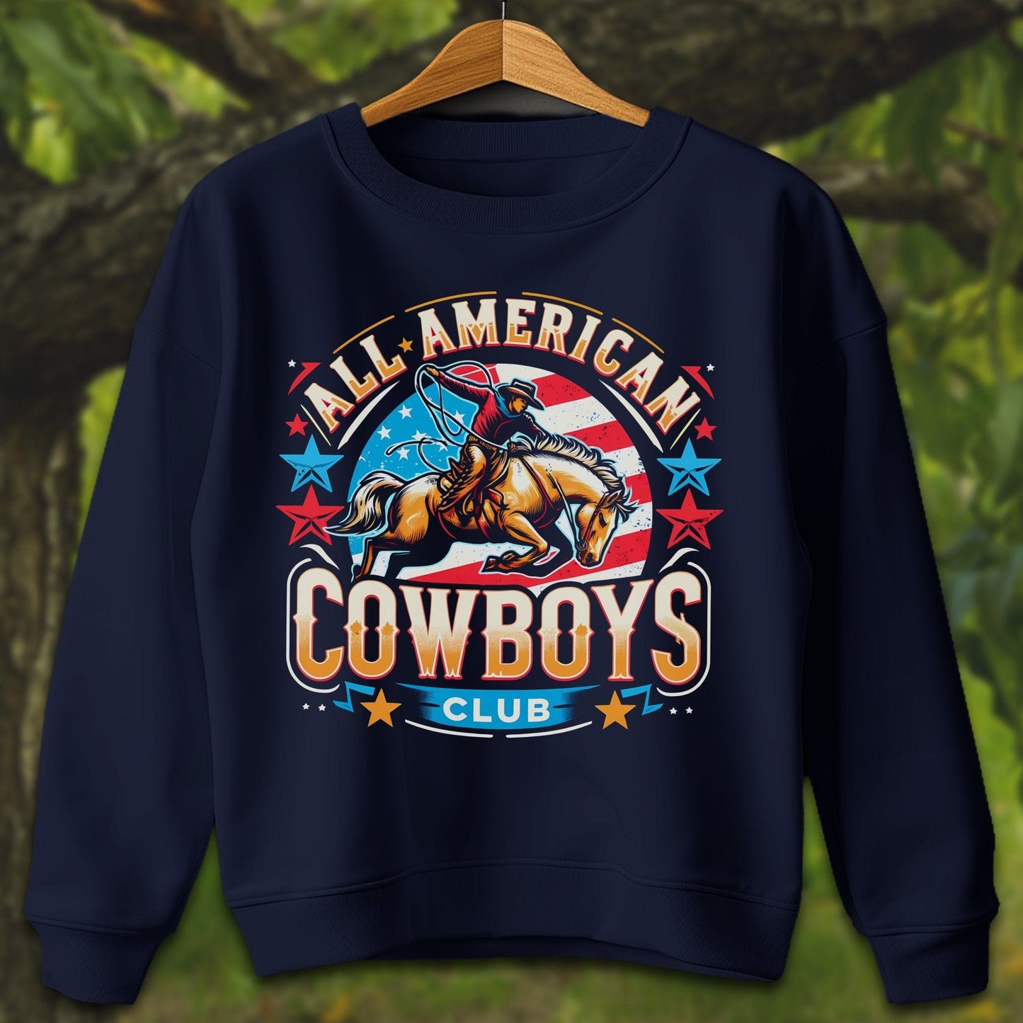 Youth Shirts Sweatshirt Youth / XS / Navy All American Cowboys Club - Youth Shirt