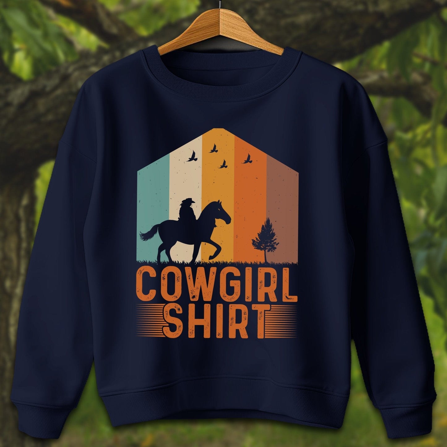 Youth Shirts Sweatshirt Youth / XS / Navy Cowgirl - Youth Shirt