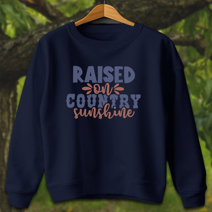 Youth Shirts Sweatshirt Youth / XS / Navy Raised on Country Sunshine - Youth Shirt