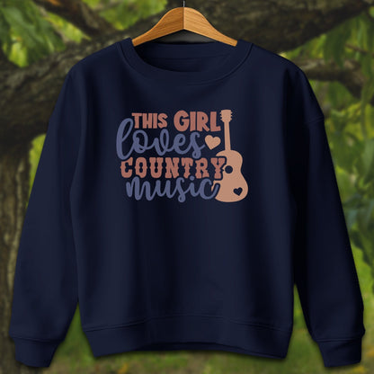 Youth Shirts Sweatshirt Youth / XS / Navy This Girl Loves Country Music - Youth Shirt