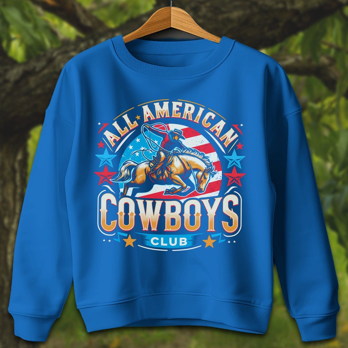 Youth Shirts Sweatshirt Youth / XS / Royal All American Cowboys Club - Youth Shirt