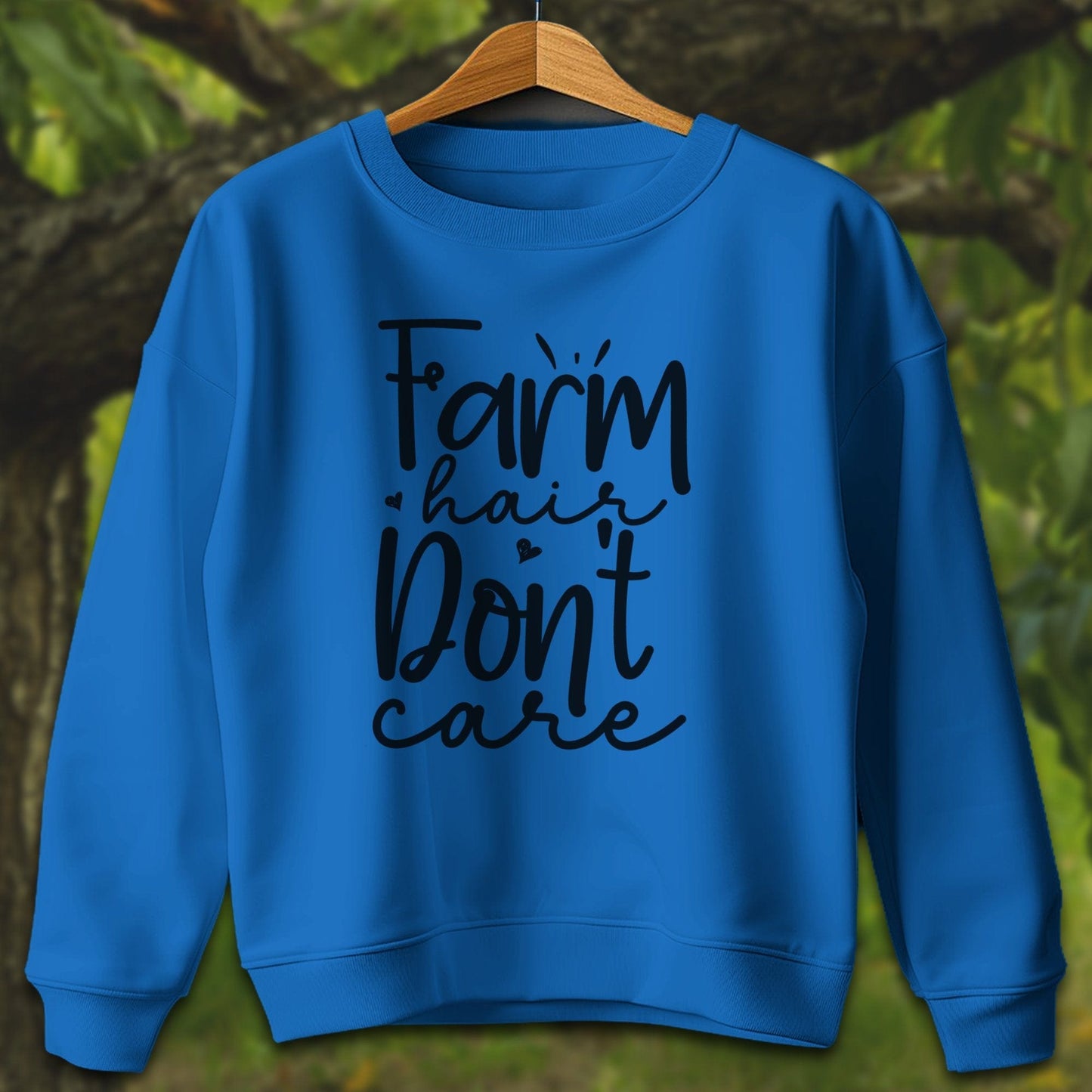 Youth Shirts Sweatshirt Youth / XS / Royal Farm Hair Don't Care - Youth Shirt