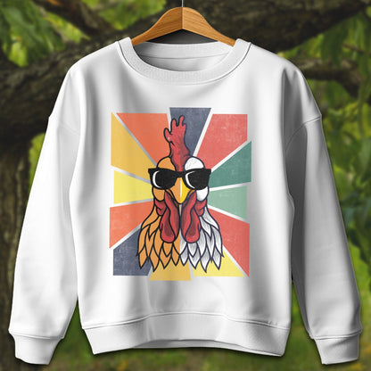 Youth Shirts Sweatshirt Youth / XS / White Cool Rooster - Youth Shirt