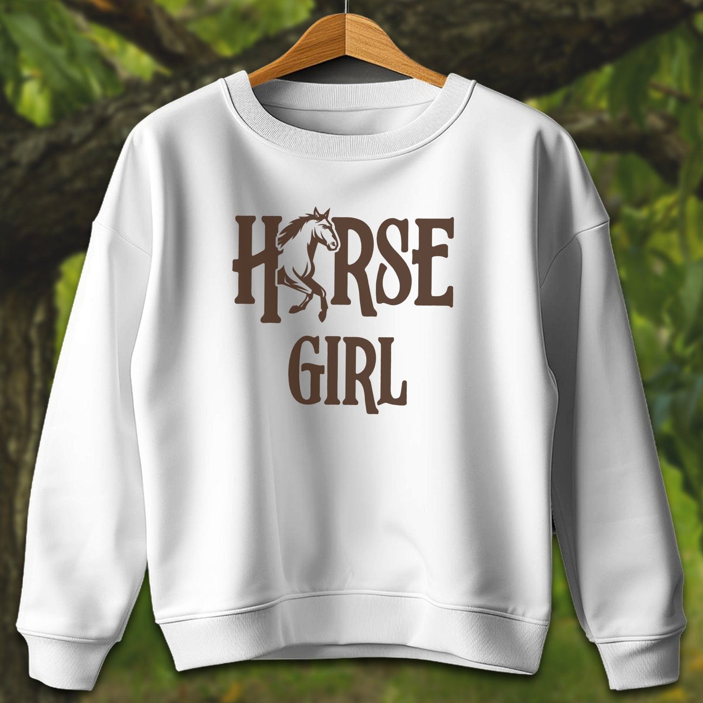 Youth Shirts Sweatshirt Youth / XS / White Horse Girl - Youth Shirt