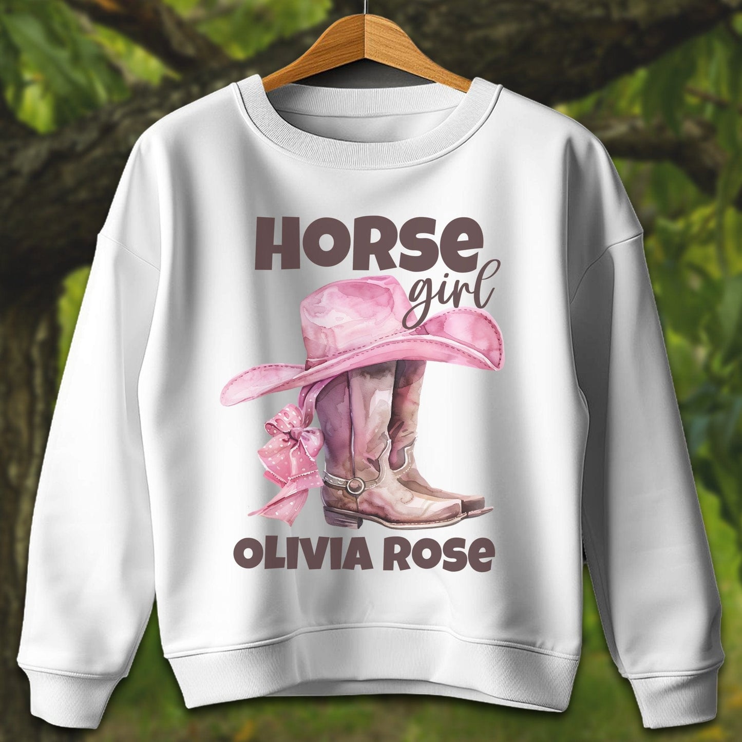 Youth Shirts Sweatshirt Youth / XS / White Personalized Horse Girl - Youth Shirt