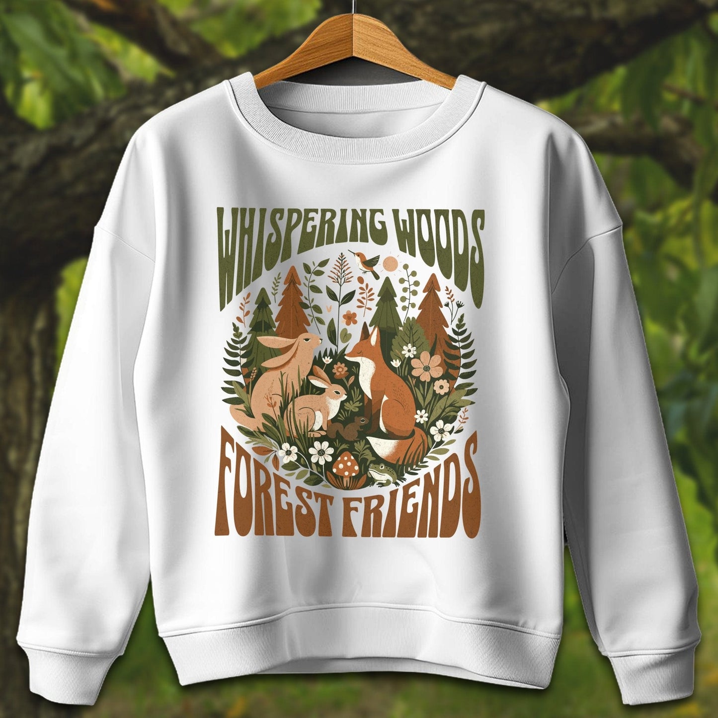 Youth Shirts Sweatshirt Youth / XS / White Whispering Woods Forest Friends - Youth Shirt