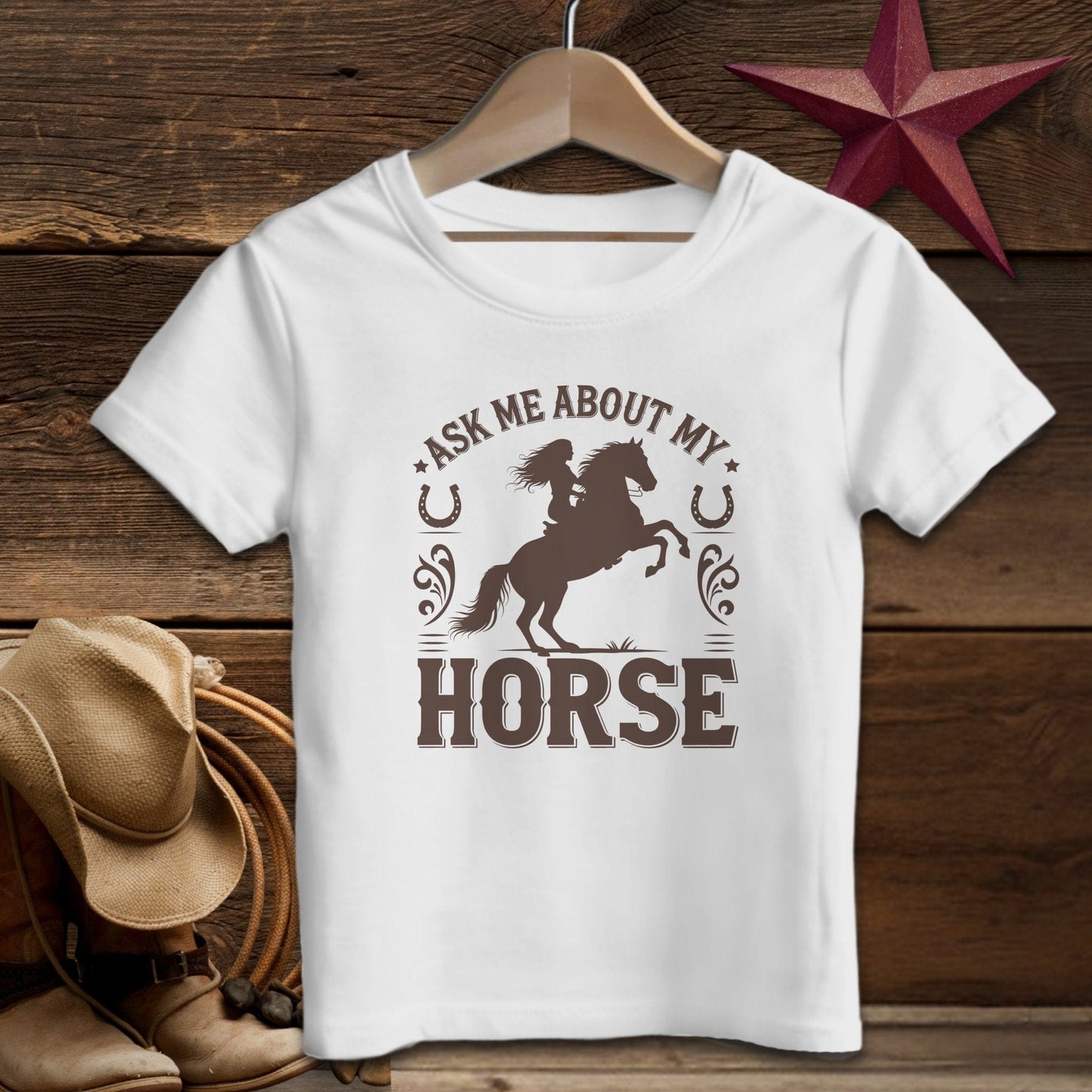 Youth Shirts T-Shirt Toddler / 2T / Athletic Heather Ask Me About My Horse Shirt