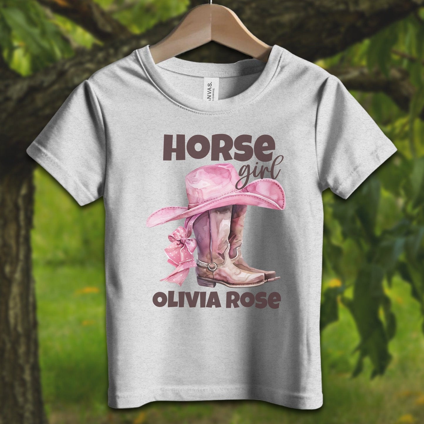 Youth Shirts T-Shirt Toddler / 2T / Athletic Heather Personalized Horse Girl - Youth Shirt