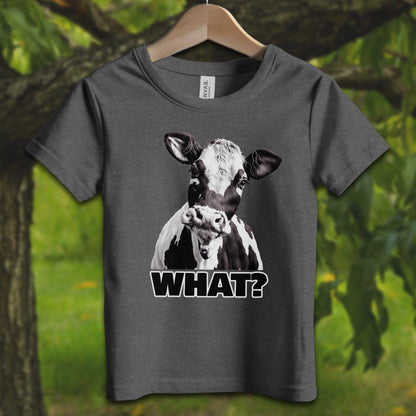 Youth Shirts T-Shirt Toddler / 2T / Dark Grey Heather Cow - Youth Shirt